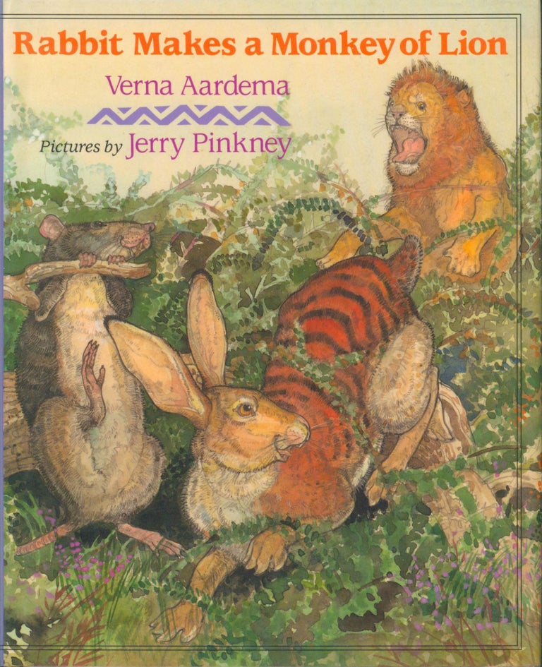 Item #31854 Rabbit Makes a Monkey of Lion. Verna Aardema.