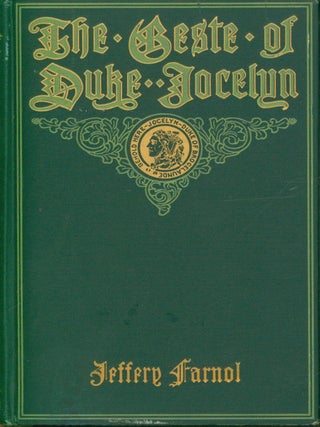 The Geste of Duke Jocelyn. Jeffrey Farnol.
