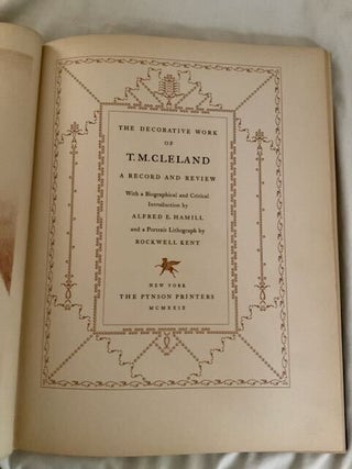 The Decorative Work of T. M. Cleland; A Record and Review